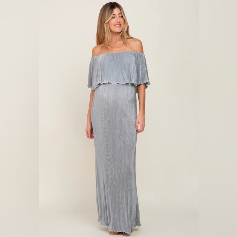 Pinkblush Pleated Maternity Dress